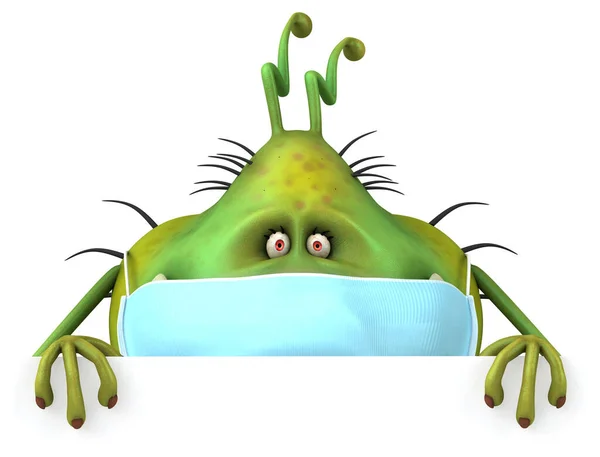 Ilustração Monstro Bug Com Uma Máscara — Fotografia de Stock