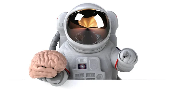 Divertido Astronauta Con Cerebro — Foto de Stock