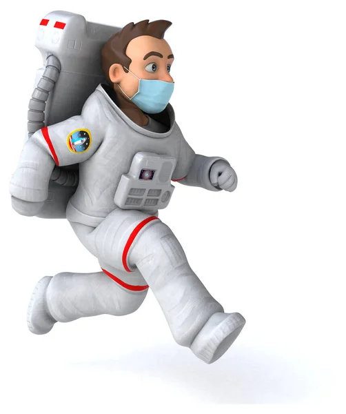 Illustration Cartoon Character Astronaut Mask — Stock Photo, Image