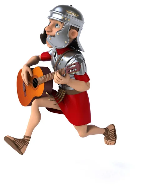 Romerska Soldat Med Gitarr Illustration — Stockfoto