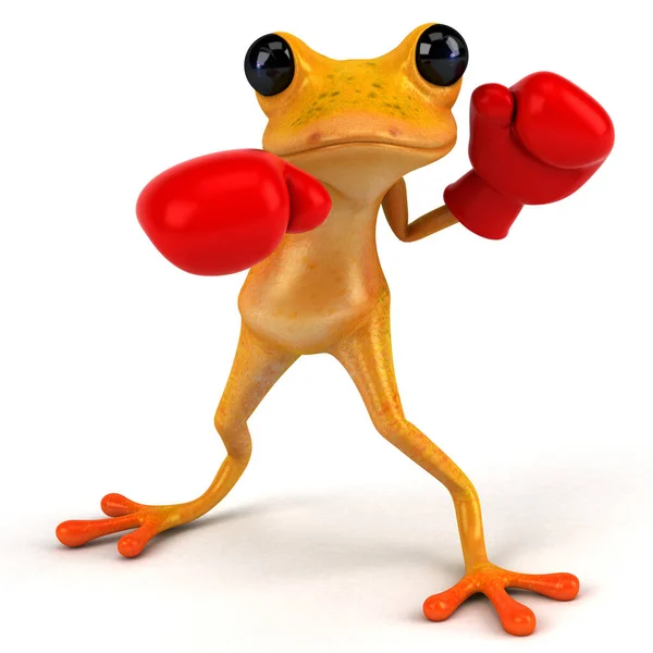 Fun Frog Boxing Εικονογράφηση — Φωτογραφία Αρχείου