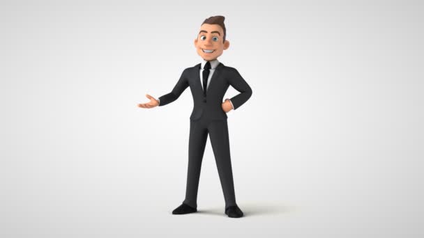Cartoon Character Businessman Animation — Stock Video