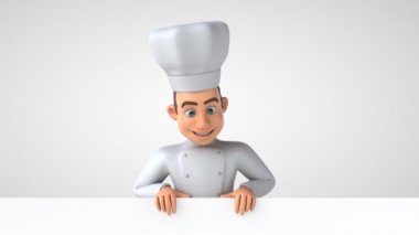 Eğlenceli şef karakteri - 3 boyutlu animasyon 