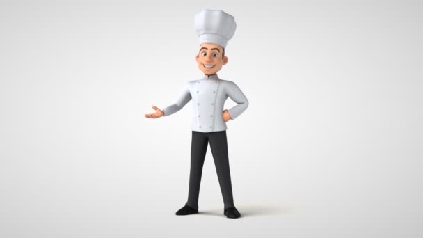 Personaggio Chef Divertente Animazione — Video Stock