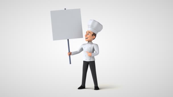 Personaje Divertido Chef Animación — Vídeo de stock