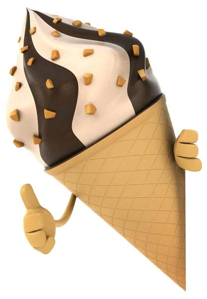Ice Cream Cartoon Character — Stock Photo, Image