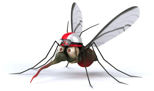 Fun Mosquito Cartoon Character — Stock Photo, Image