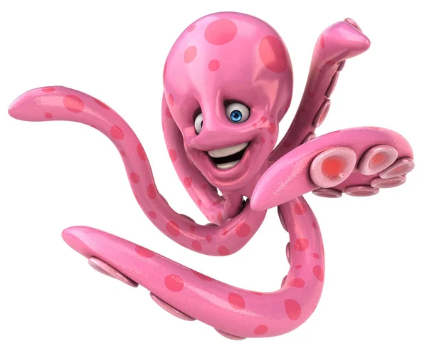 Fun Octopus Cartoon Character — Stock Photo, Image