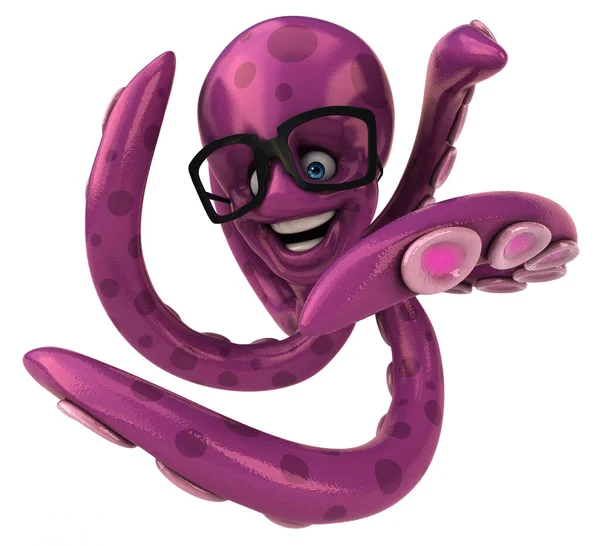 Fun Octopus Cartoon Character — Stock Photo, Image
