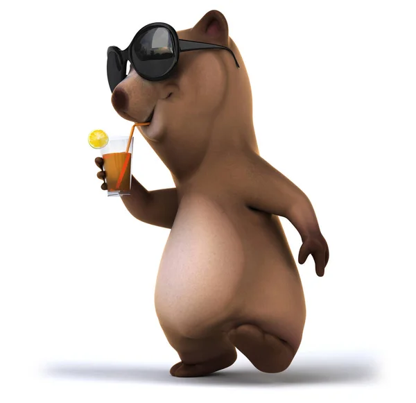 Zabawa Niedźwiedź Postać Kreskówki — Zdjęcie stockowe