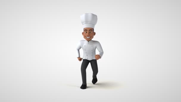 Fun Chef Character Running Animation — Stok Video