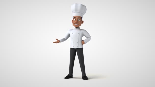 Leuke Chef Kok Karakter Animatie — Stockvideo