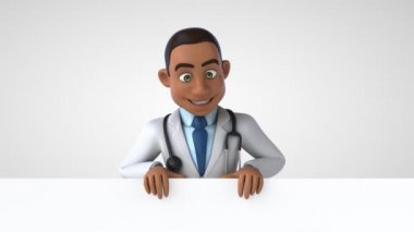 Doktor çizgi film karakterinin 3 boyutlu animasyonu