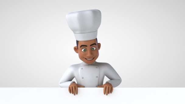 Personaje Divertido Chef Animación — Vídeo de stock
