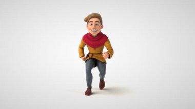 Bir ortaçağ tarihi karakterinin 3D animasyonu
