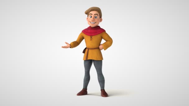 Animation 3D d'un personnage historique médiéval 