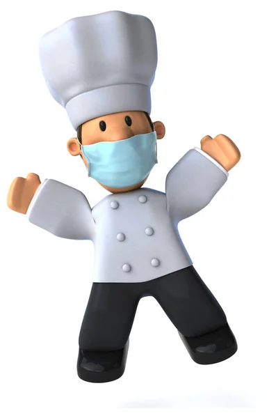 Illustratie Van Een Cartoon Chef — Stockfoto