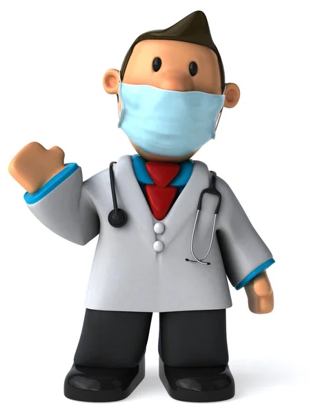 Illustration Cartoon Doctor Mask — Stock Photo, Image