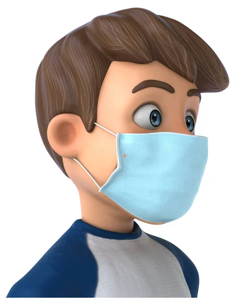 Illustratie Van Een Tiener Met Een Masker — Stockfoto