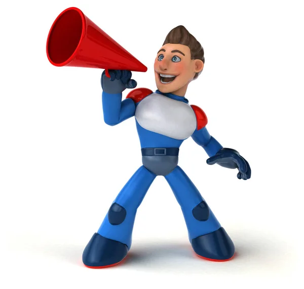 Fun Modern Superhero Cartoon Character Illustration — Stock Photo, Image