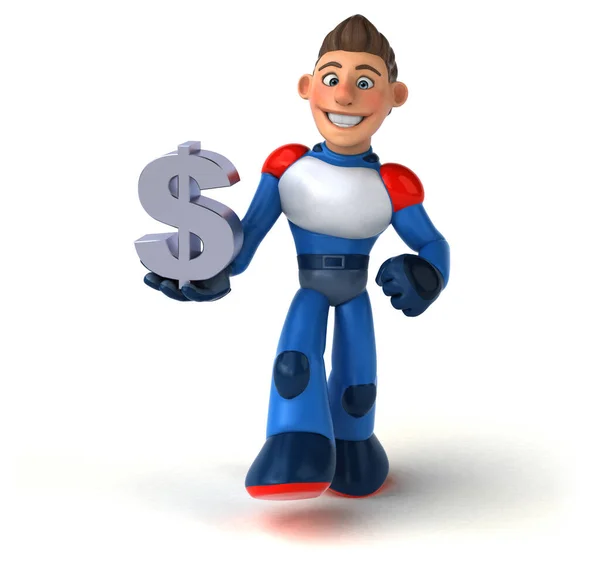 Supermoderne Superhelden Mit Dollar — Stockfoto