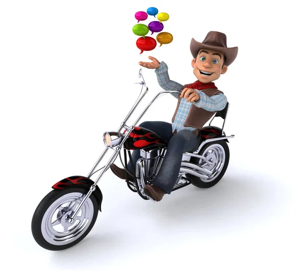 Fun Cowboy Бульбашками Ілюстрація — стокове фото