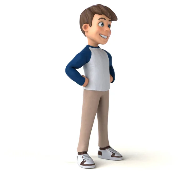 Personagem Desenho Animado Diversão Adolescente Personagem Desenho Animado — Fotografia de Stock