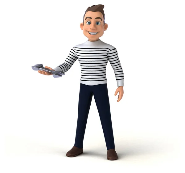 Fun Cartoon Casual Character Tool — Stock Photo, Image