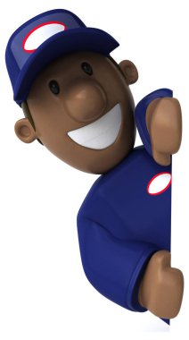 Eğlenceli makinist - 3d çizim