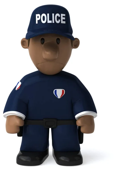 Fun Policeman Character Illustration — Stock Photo, Image