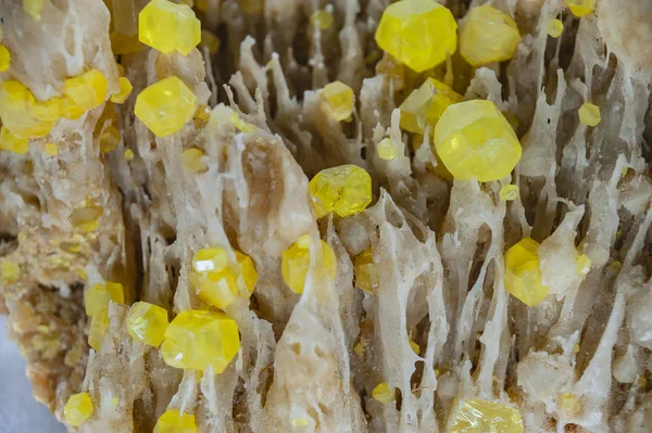 Sülfür doğal kristaller makro doku