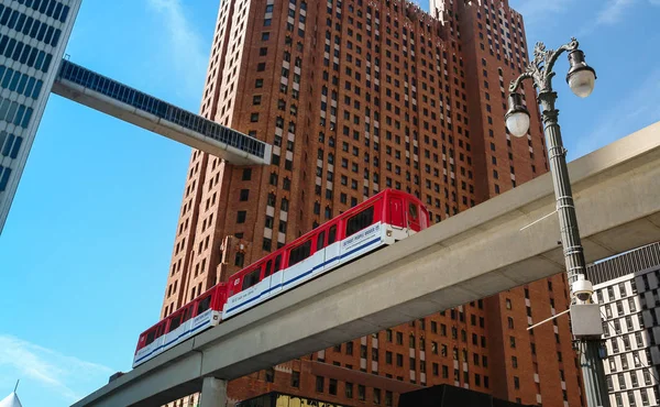 Detroit People Mover trein — Stockfoto