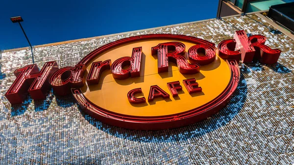 Znak w Hard Rock Cafe Hollywood Hollywood Boulevard — Zdjęcie stockowe