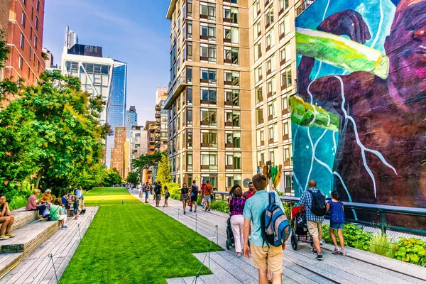 Manhattan New York City Juni 2017 Den High Line Park — Stockfoto