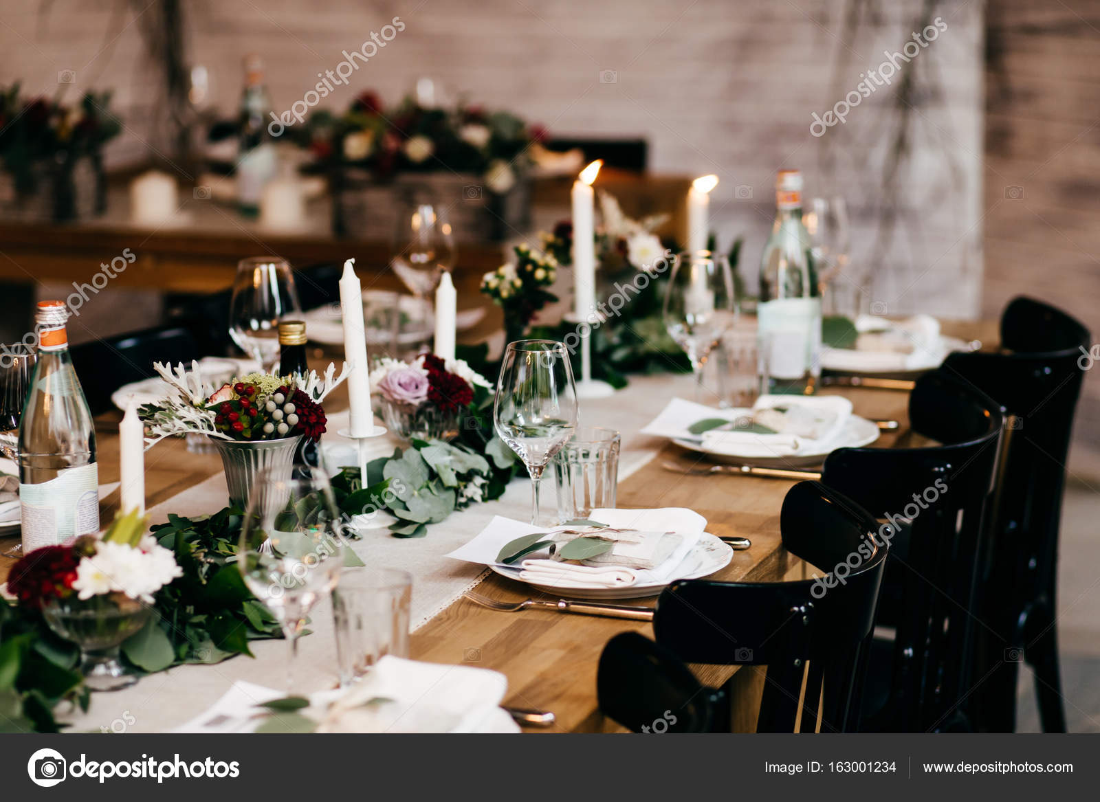 Fancy Dinner Table Candles