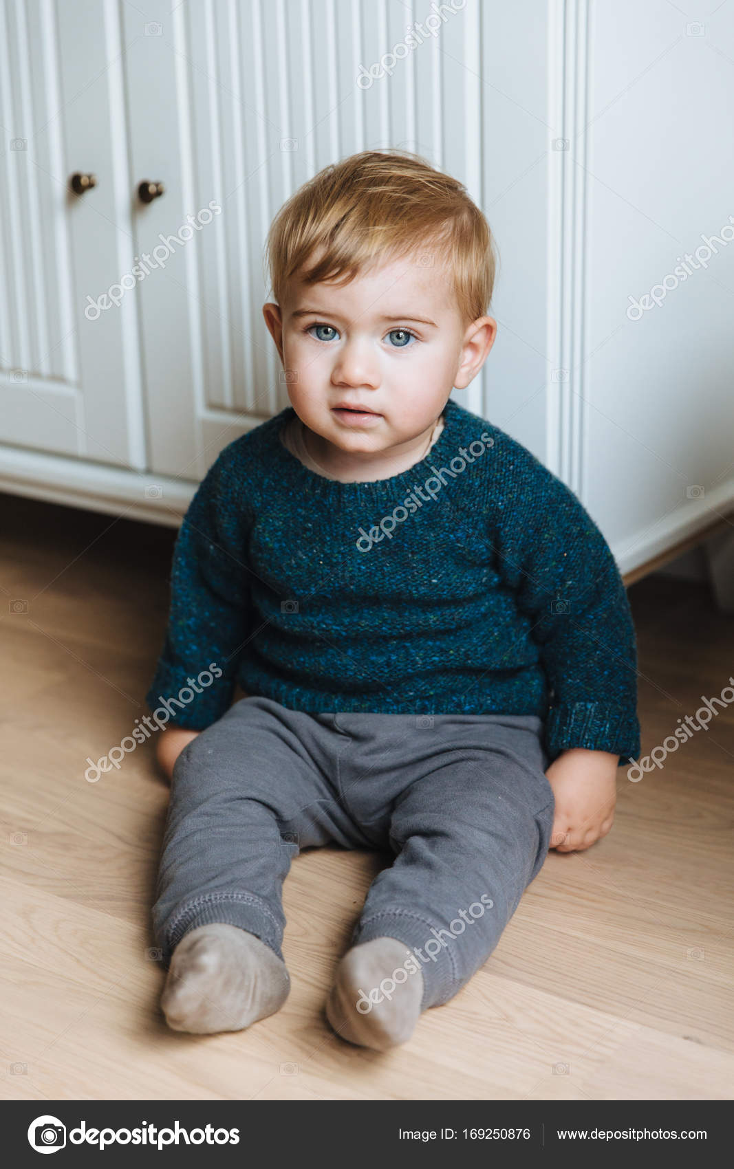 Children Concept Little Small Infant With Appealing Blue Eyes