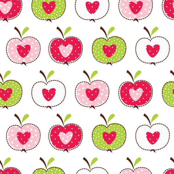 Varrat nélküli mintát absztrakt almával — Stock Vector