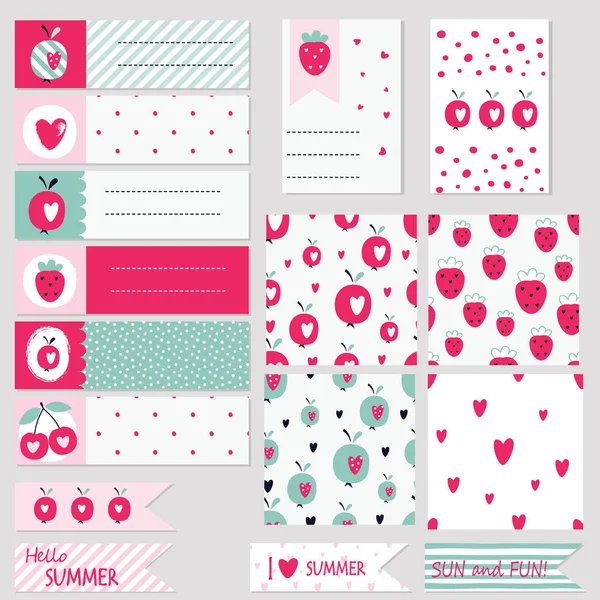 Conjunto de elementos de scrapbook — Vetor de Stock