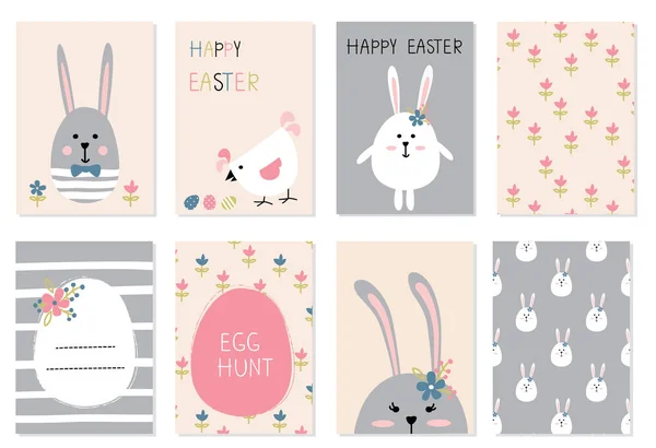 Húsvéti Üdvözlet kártya beállítása — Stock Vector