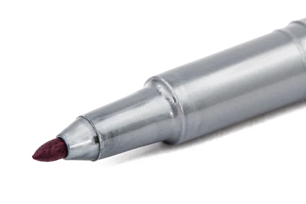 Marcador caneta Felt-tip destaque close-upr, isolado em branco, sagacidade — Fotografia de Stock