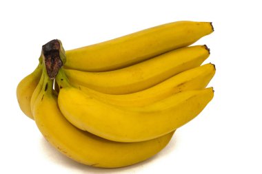 salkım muzu, beyaz zemin üzerine izole