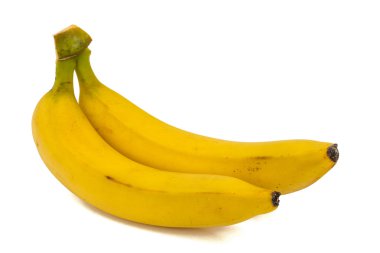 Beyaz arka plan üzerinde izole iki muz