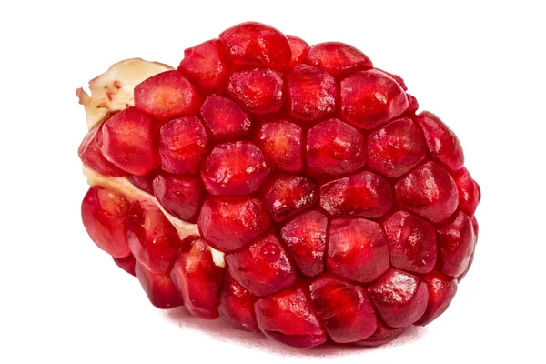 Ripe pomegranate seeds, isolated on white background — Stock Photo, Image