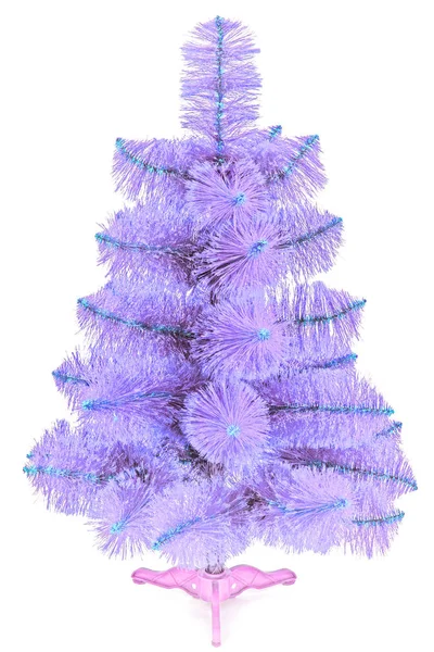 Árbol de Navidad artificial, aislado sobre fondo blanco —  Fotos de Stock