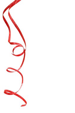 Beyaz arka plan üzerinde izole kırmızı flama