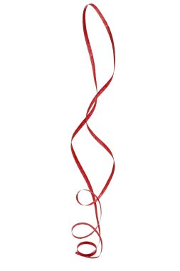 Beyaz bir arka plan üzerinde izole kırmızı flama