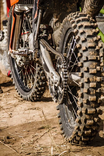 Close-up view to the motocross bike — Stock Photo, Image