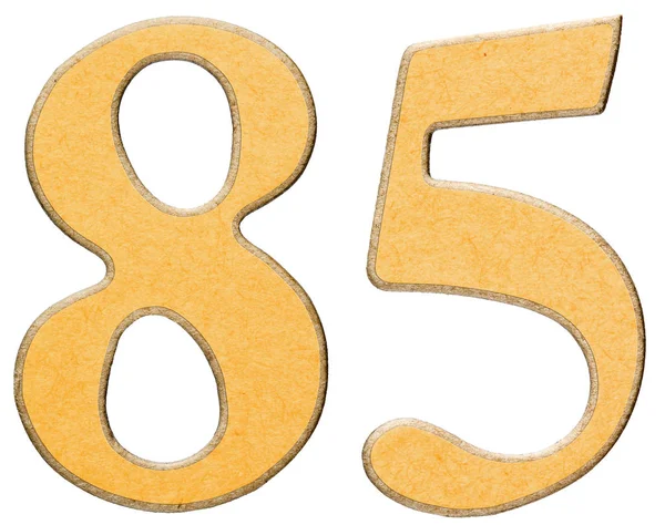 85, Seksen beş, sarı INSERT ile kombine ahşap rakam