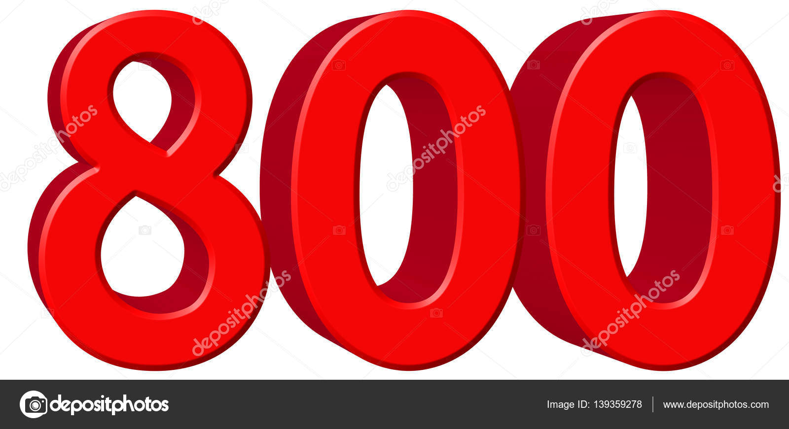 Numeral 800 Eight Hundred Isolated On White Background 3d Ren Stock Photo Image By C Kostyuchenko