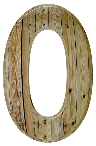 Numeral 0, zero, isolated on white background, 3d render — Stock Photo, Image